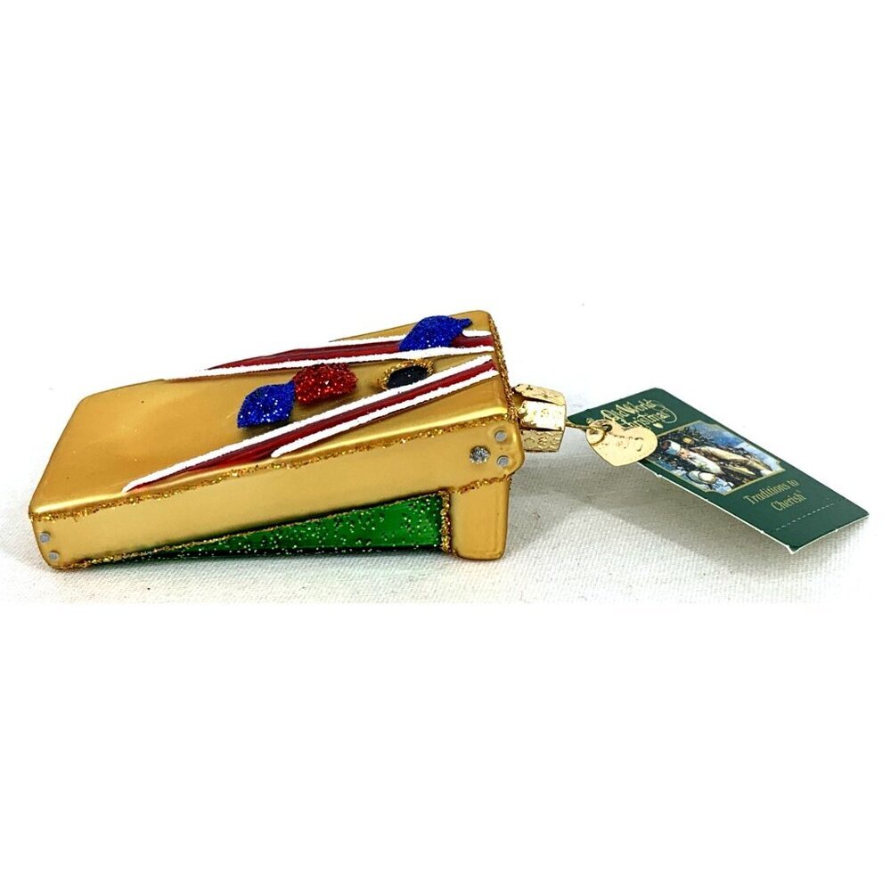 Old World Christmas Corn Hole Game Holiday Ornament Glass NWT 3.25" - Picture 5 of 7